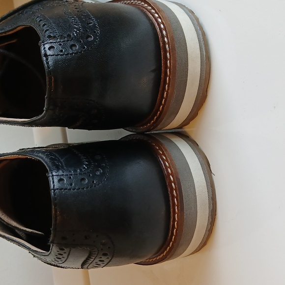 Thomas & Vine Men's Conrad Wingtip Derby Leather Dress Shoes Black Sz US 9.5 - Picture 7 of 9